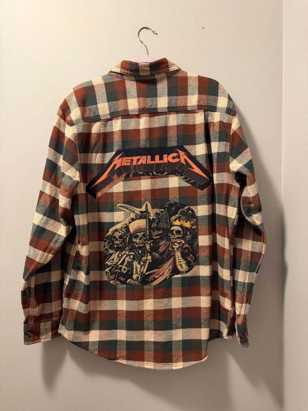 Metallica flannel upcycle